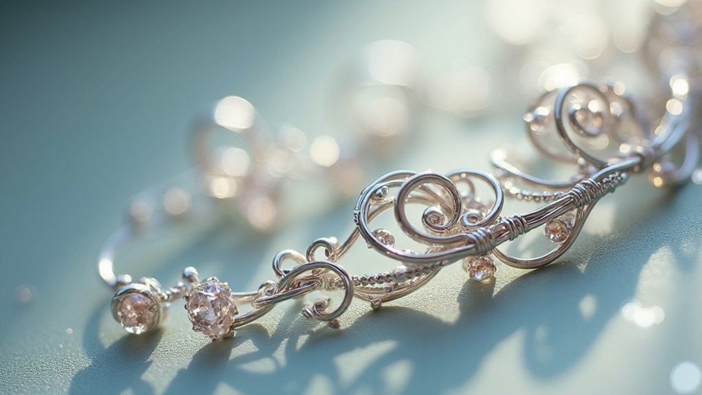 delicate filigree wire wrapping