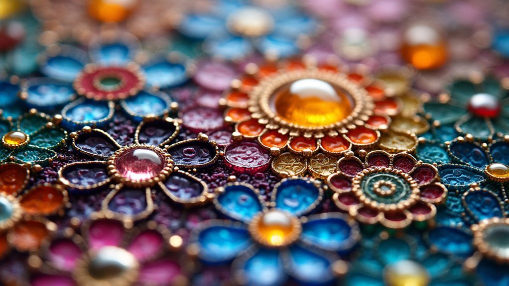 layered millefiori and enamel