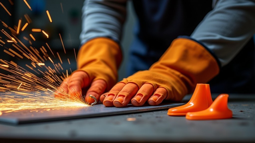 metal cutting finger protection