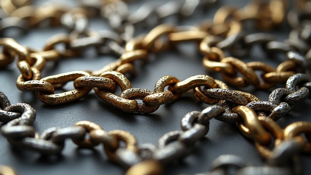 asymmetrical mixed metal chains