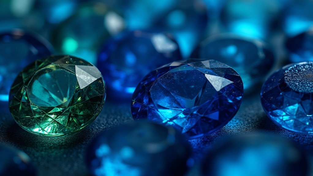 beryllium treated sapphire color patterns