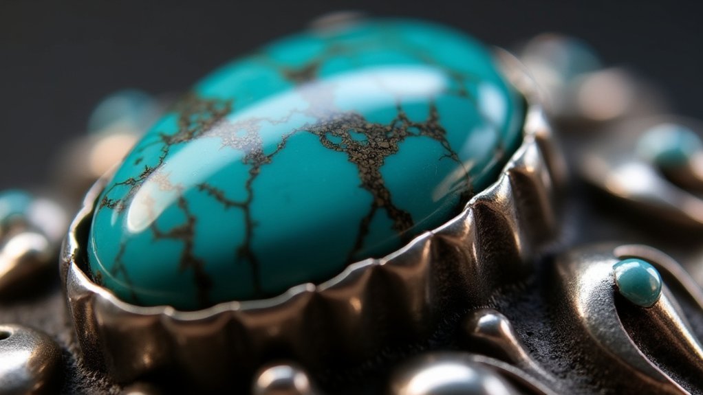 burnishing turquoise stone settings