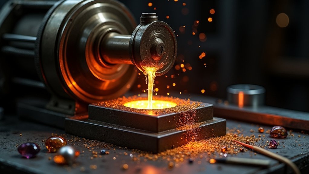 centrifugal forces mold metal