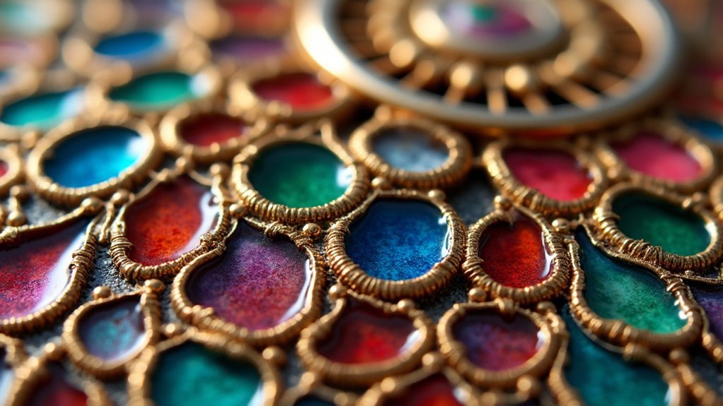 cloisonn wire creates dimension