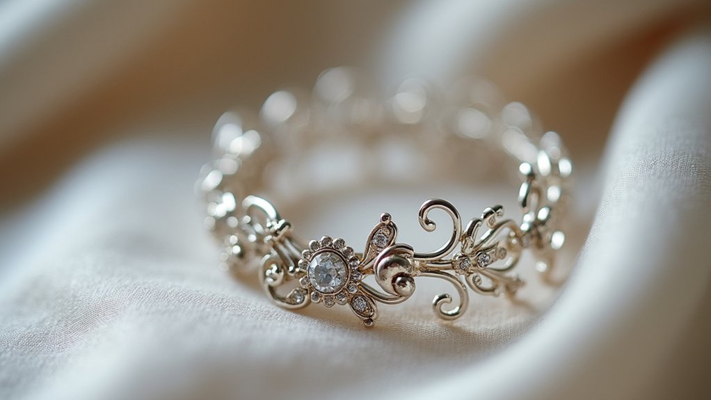 delicate filigree frame positioning