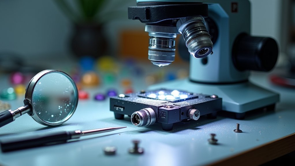 disassemble stereo microscope safely