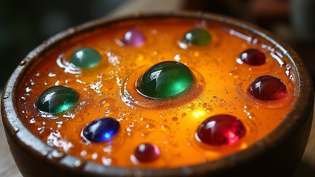 gemstone placement in wax