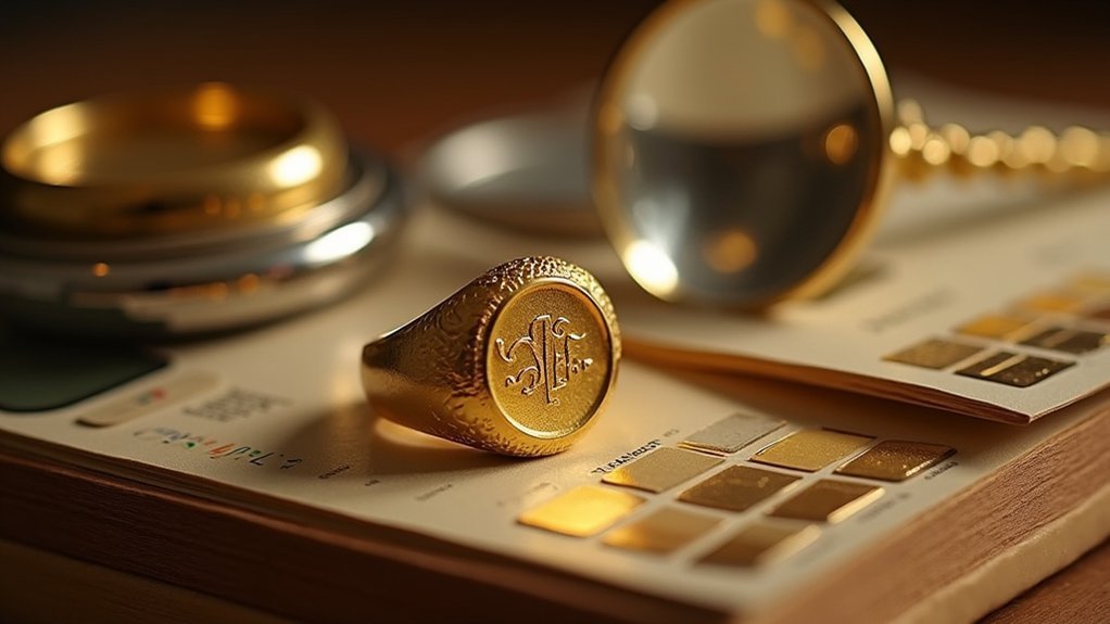 gold purity karat markings