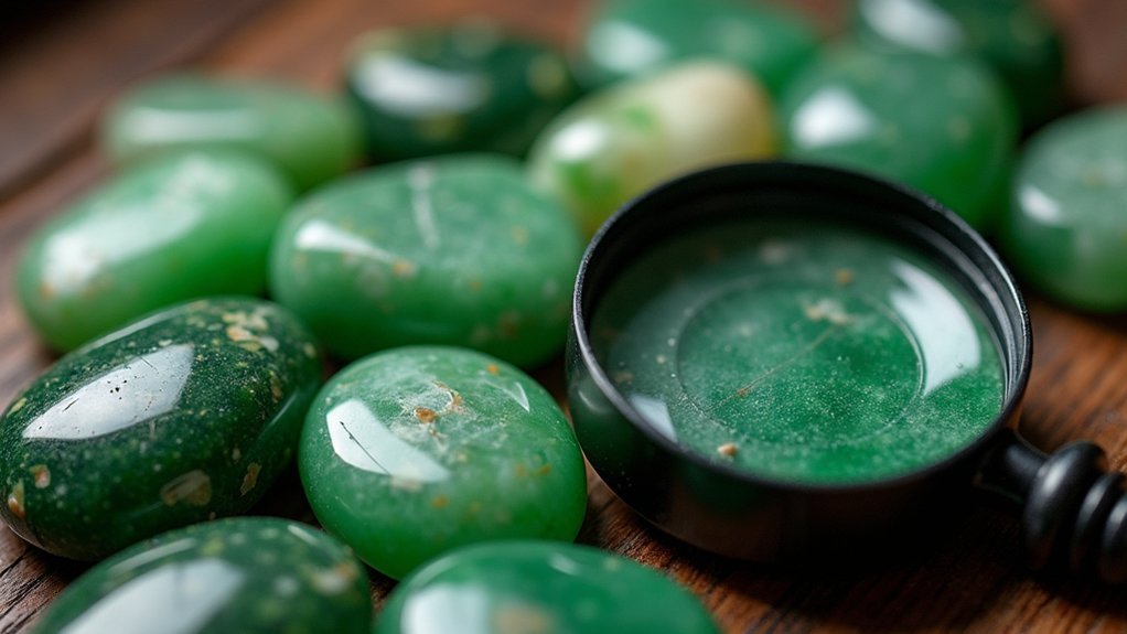 identifying polymer impregnated jade