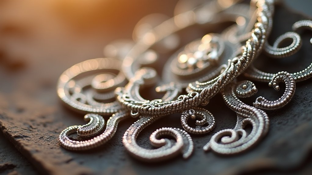 intricate lace like jewelry design