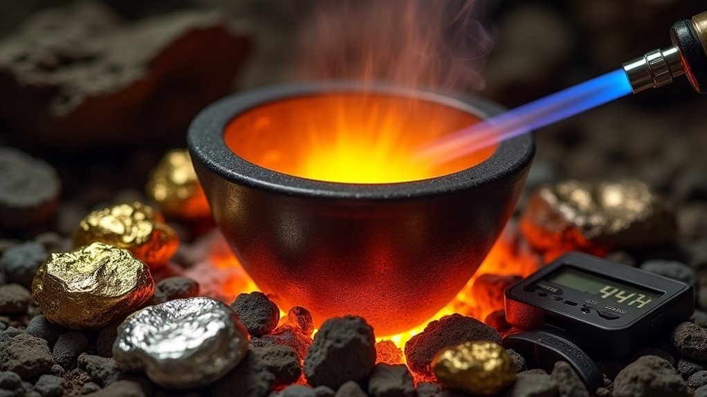 melting precious metals safely