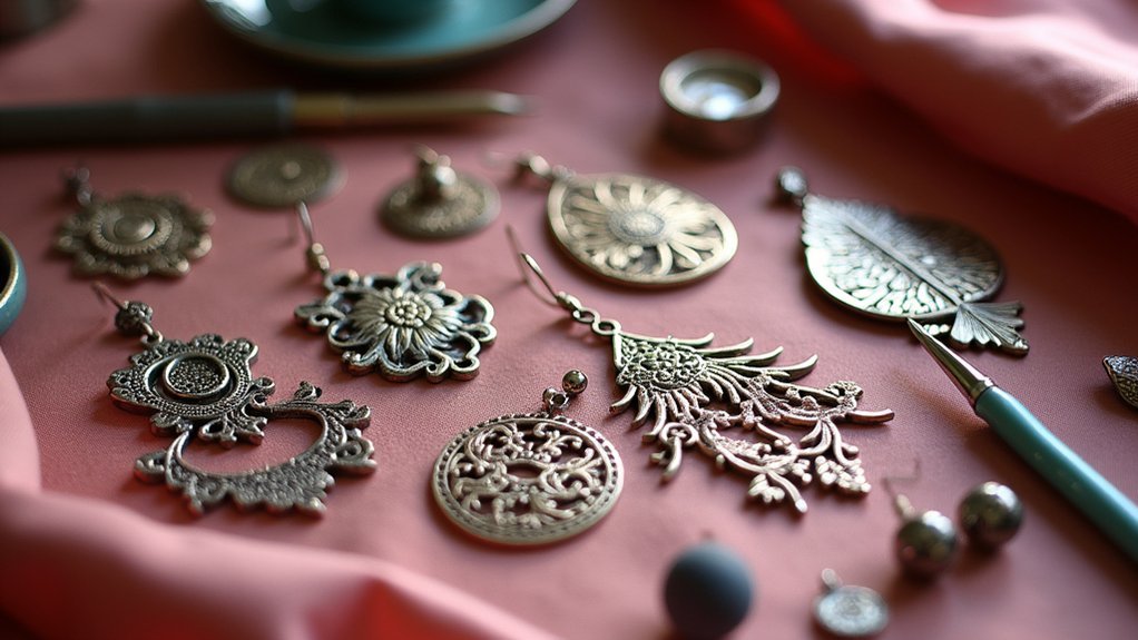 metal clay earring designs