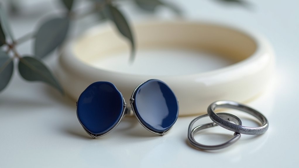 monochromatic enamel jewelry elegance