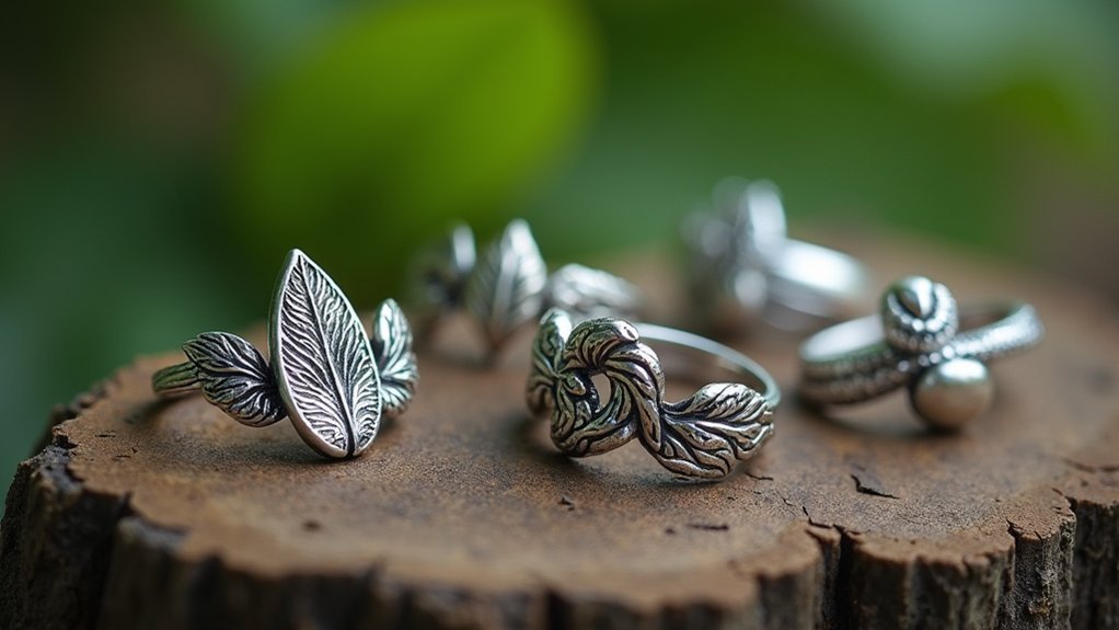 natural textures in jewelry
