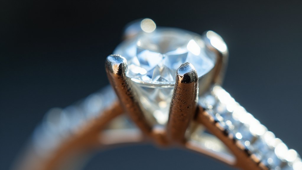 polish repaired diamond prongs