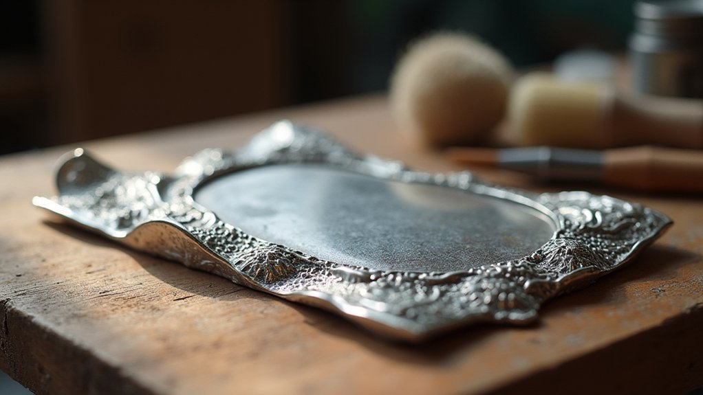 polish silver clay delicately