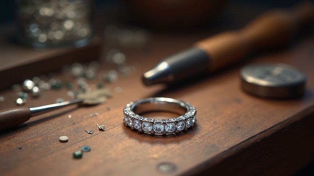 polishing channel set jewelry
