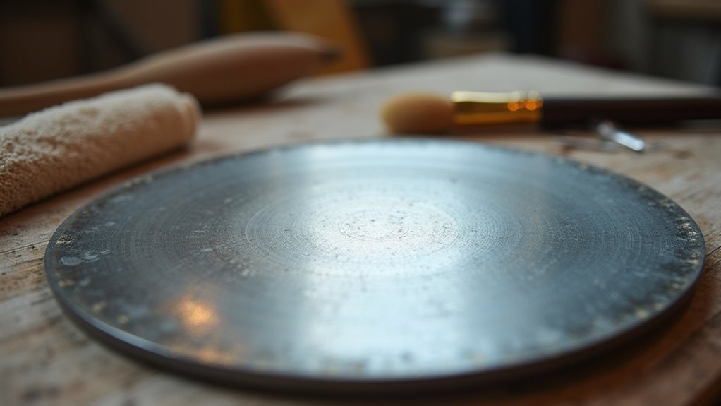 prepare metal for enameling