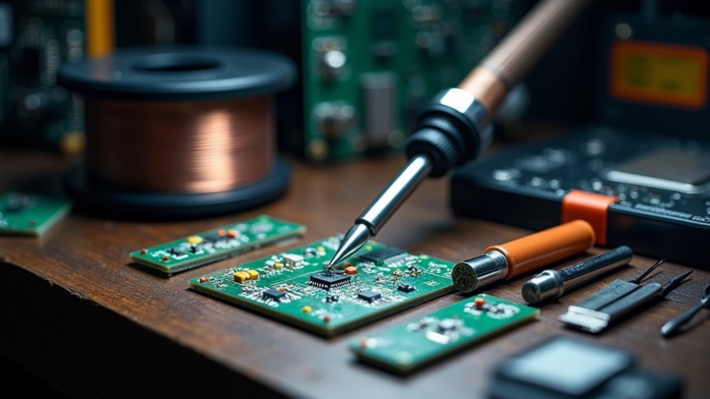 professional soldering station setup