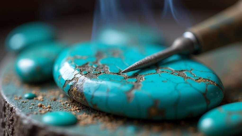 protect turquoise during burnishing