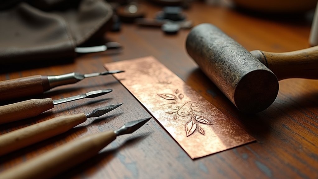 repouss tool and materials