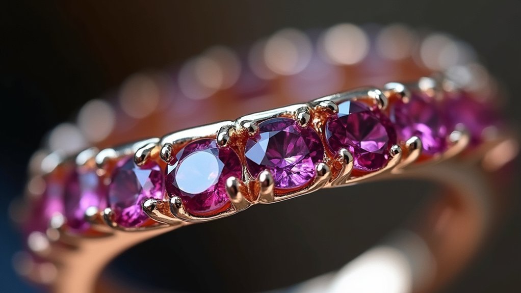 seamless gemstone channel setting
