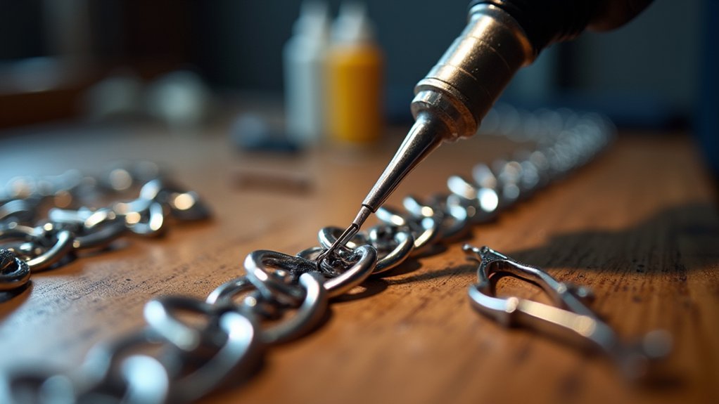 soldering silver chains expertly