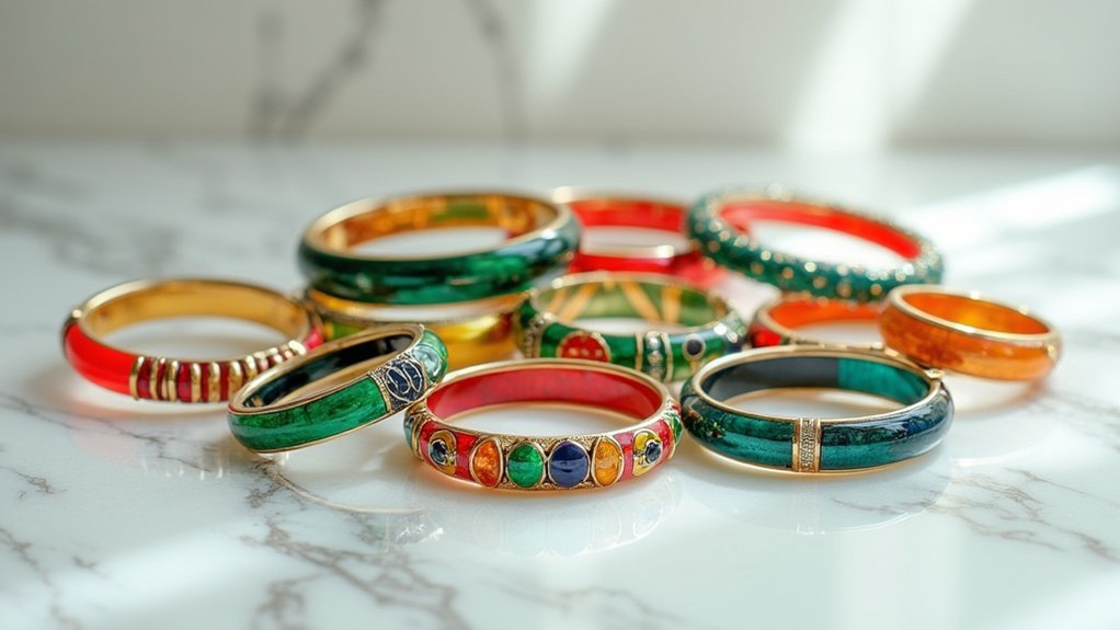 stackable enamel jewelry styling