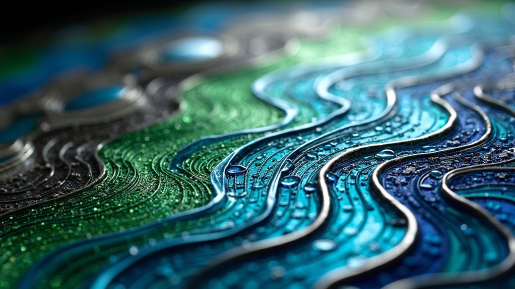 textured enamel metalwork technique
