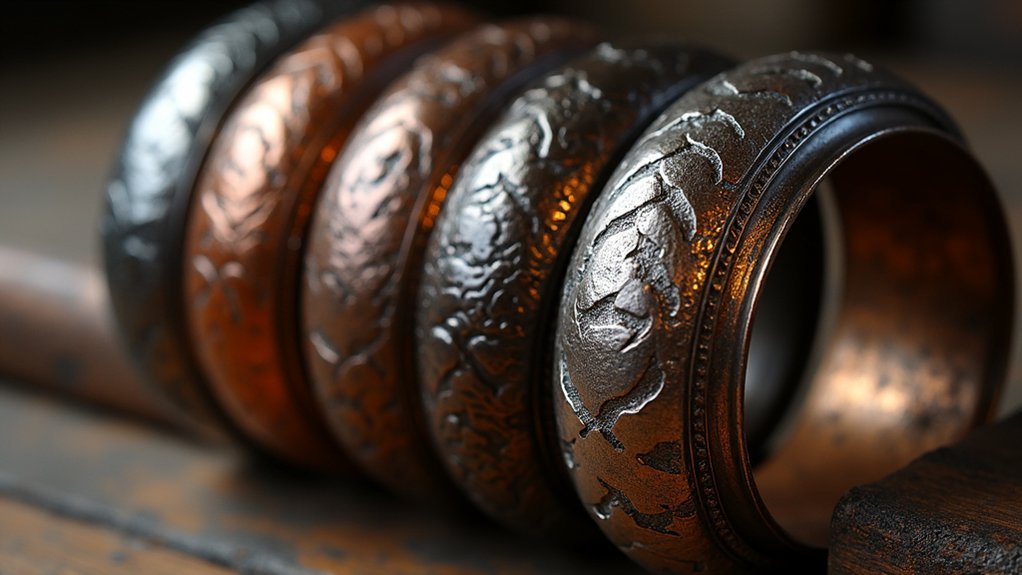 textured metal bracelet design