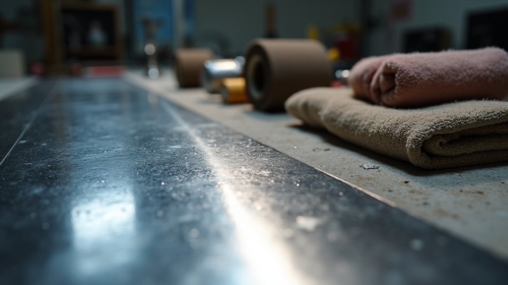 thoroughly clean metal surface