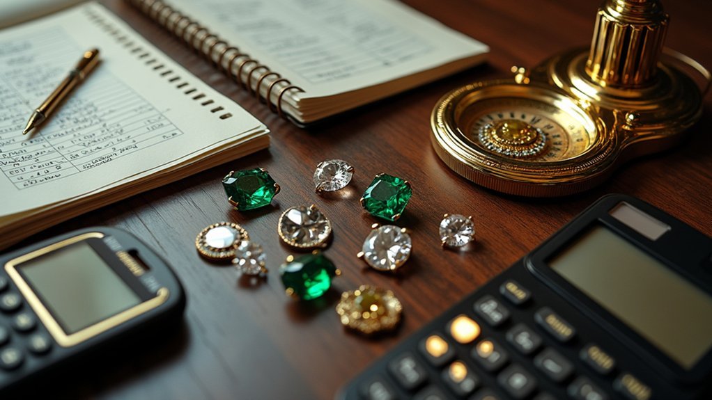 track jewelry material expenses