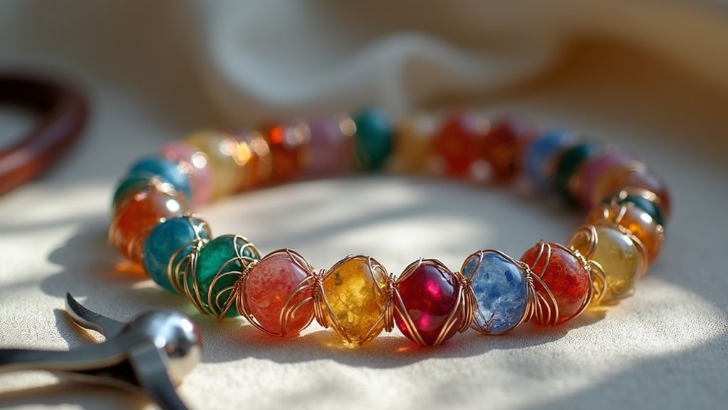 wire wrapped bangle tutorial